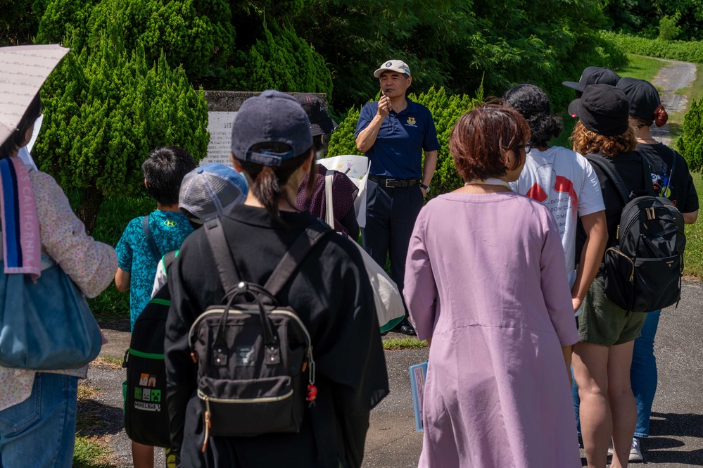 Local residents tour Kadena’s historical sites