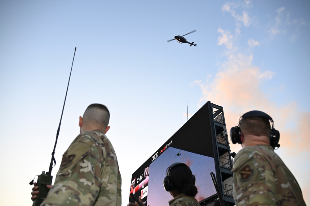 1st Helicopter Squadron flyover opens D.C. United vs. Inter Miami match