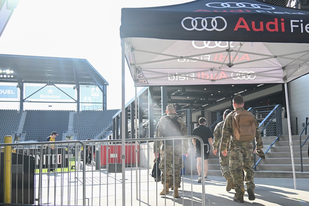 1st Helicopter Squadron flyover opens D.C. United vs. Inter Miami match