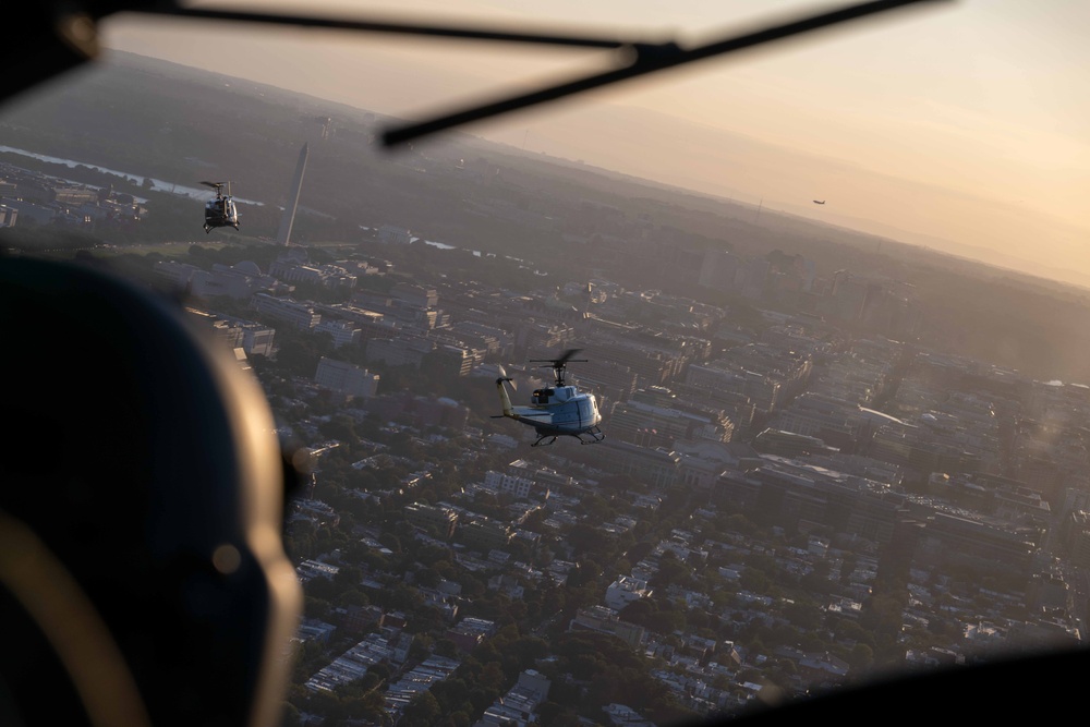 1st Helicopter Squadron flyover opens D.C. United vs. Inter Miami match