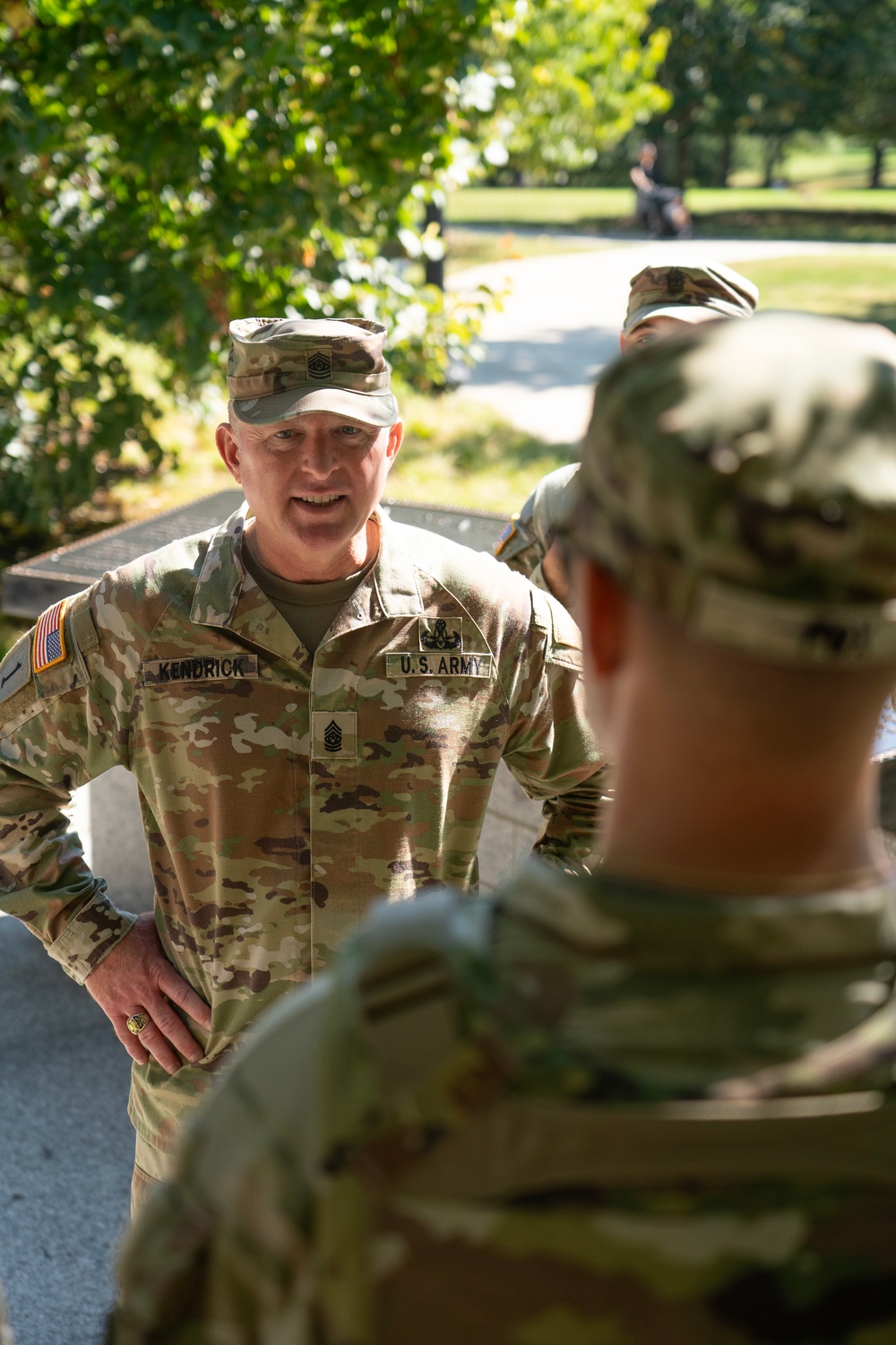 Command Sgt. Maj. Kendrick visits soldiers in D.C.