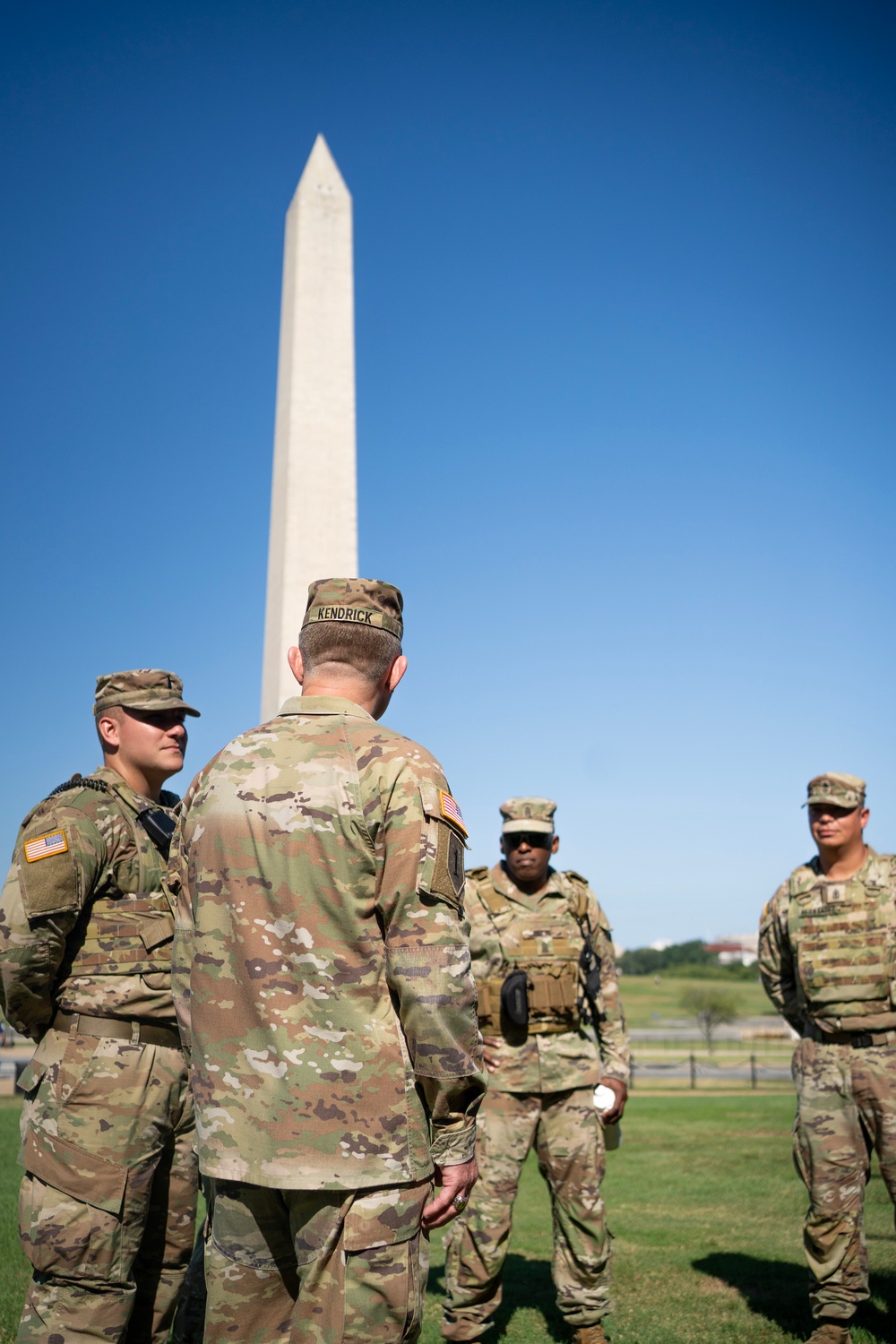 Command Sgt. Maj. Kendrick visits soldiers in D.C.