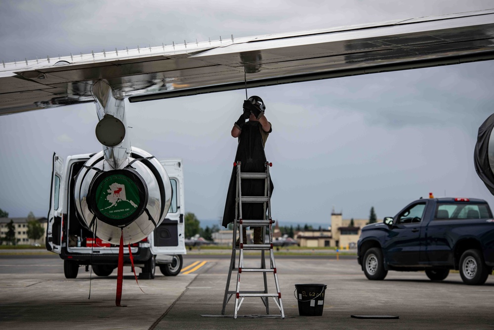 Airmen perform fuels maintenance during Northern Edge 25