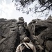 V35 and V11 Marines conduct mock lead climbing during Assault Climbers Course