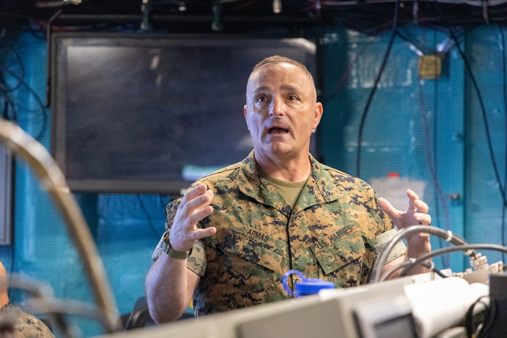22nd MEU (SOC) | Brigadier Gen. Armas Visits IWOARG-22MEU(SOC)