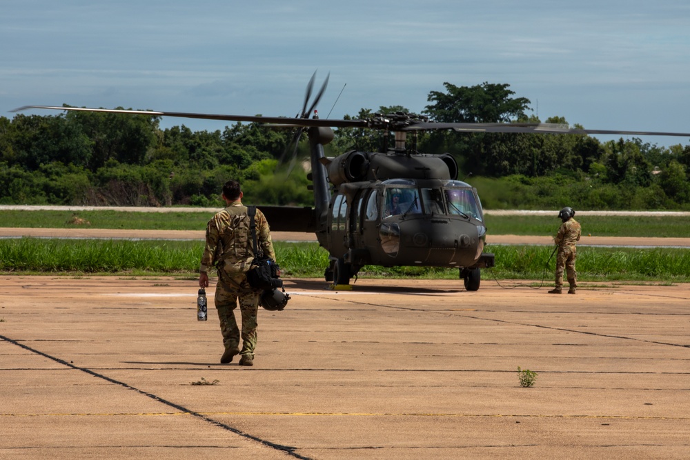 Folded to Flight: Washington National Guard UH60s undergo a maintenance test flight