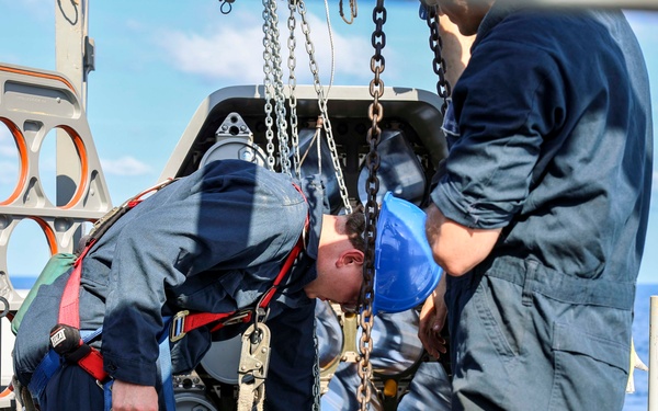 USS Iwo Jima RAM Launcher Loading