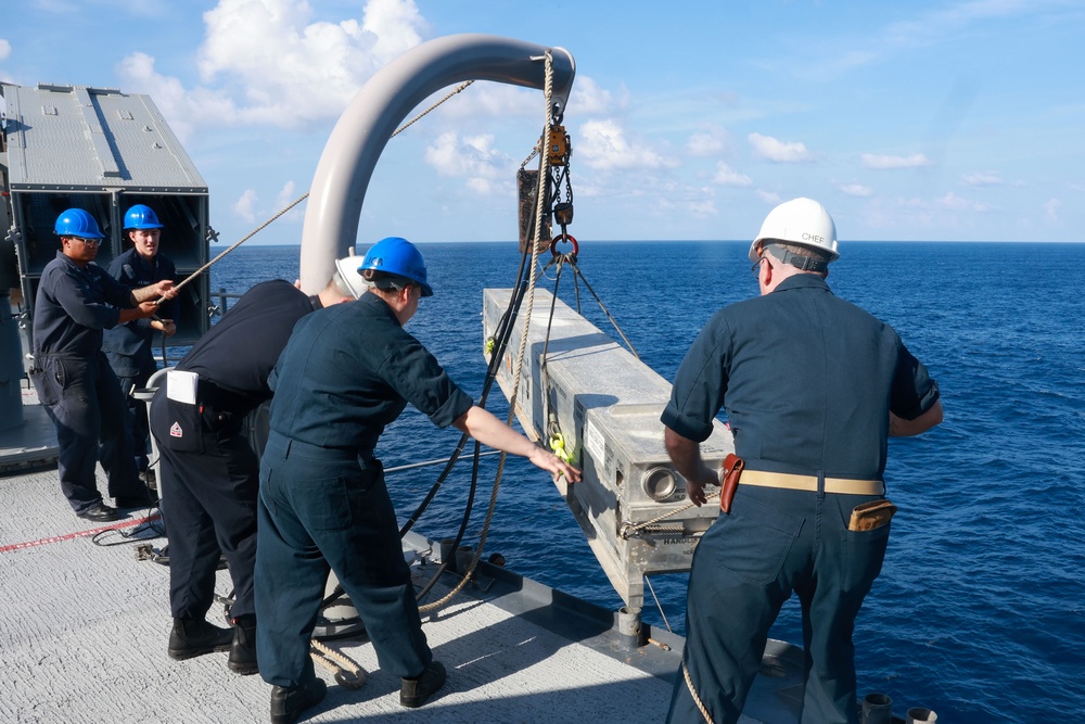 USS Iwo Jima Sailors Load a Rim-7 Sea Sparrow