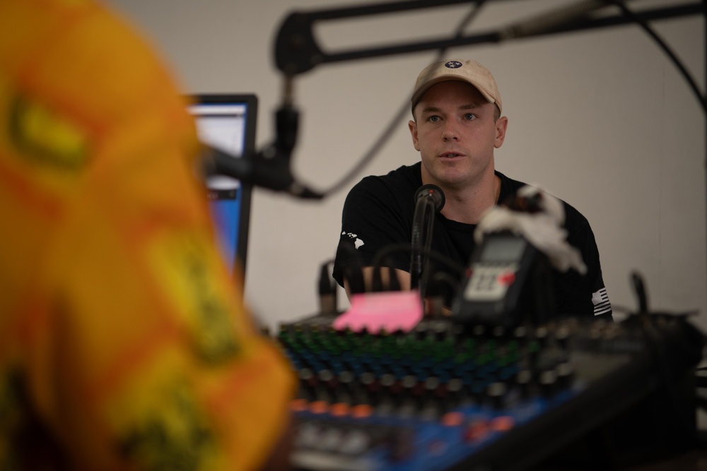 DPAA Mission 25-4PG leadership meet with local radio station
