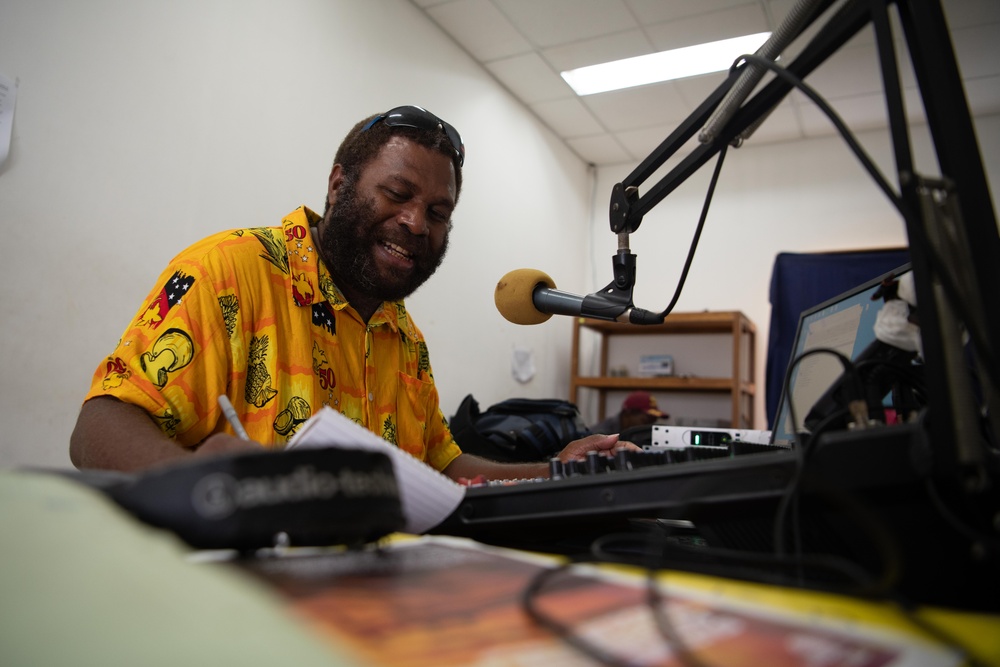 DPAA Mission 25-4PG leadership meet with local radio station