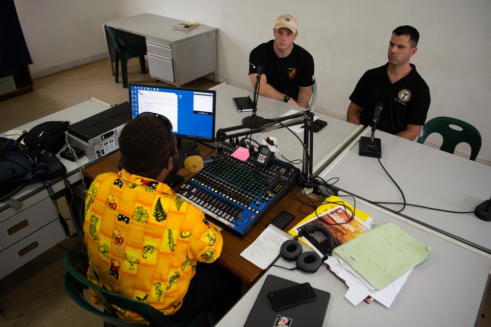 DPAA Mission 25-4PG leadership meet with local radio station