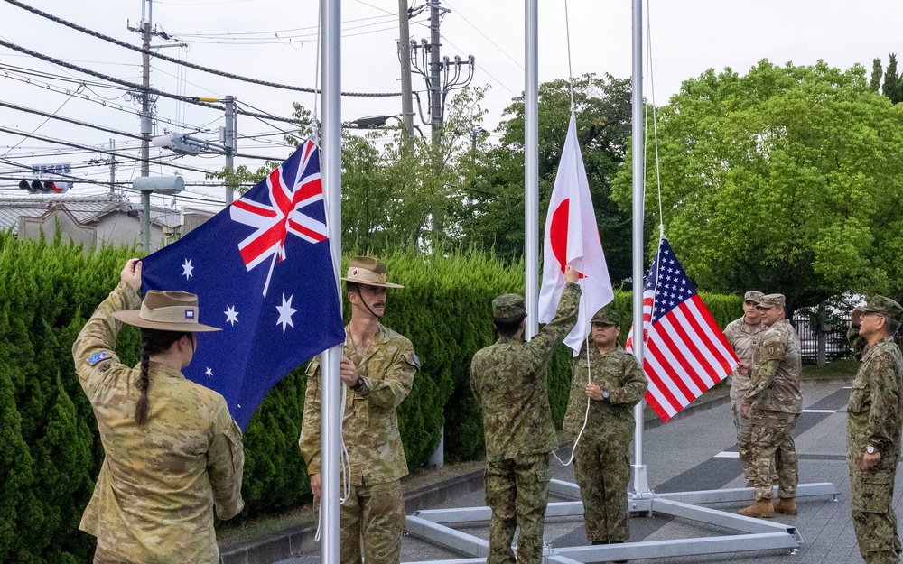 Yama Sakura 89 Ceremonial Flag Raising