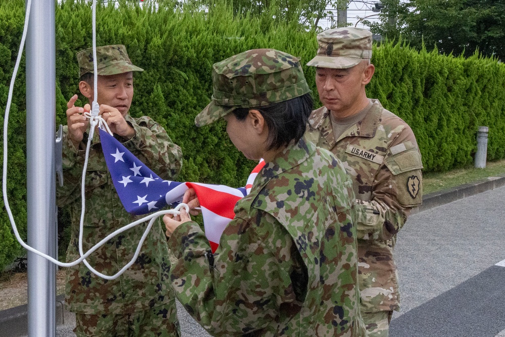 Yama Sakura 89 Ceremonial Flag Raising