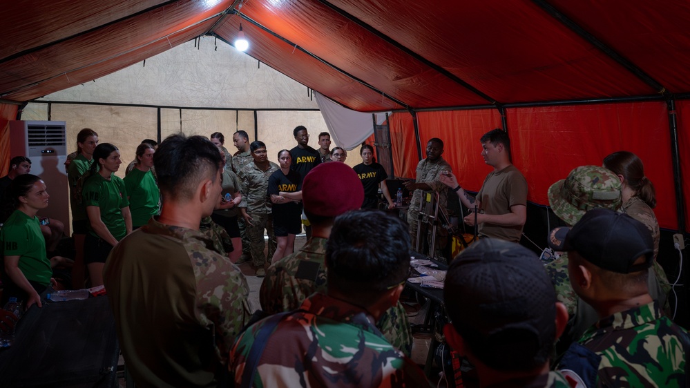U.S. Army Trains on Blood Transfusion Techniques During Super Garuda Shield