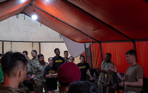 U.S. Army Trains on Blood Transfusion Techniques During Super Garuda Shield