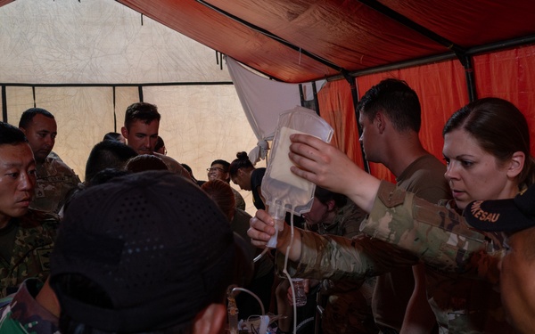 U.S. Army Trains on Blood Transfusion Techniques During Super Garuda Shield