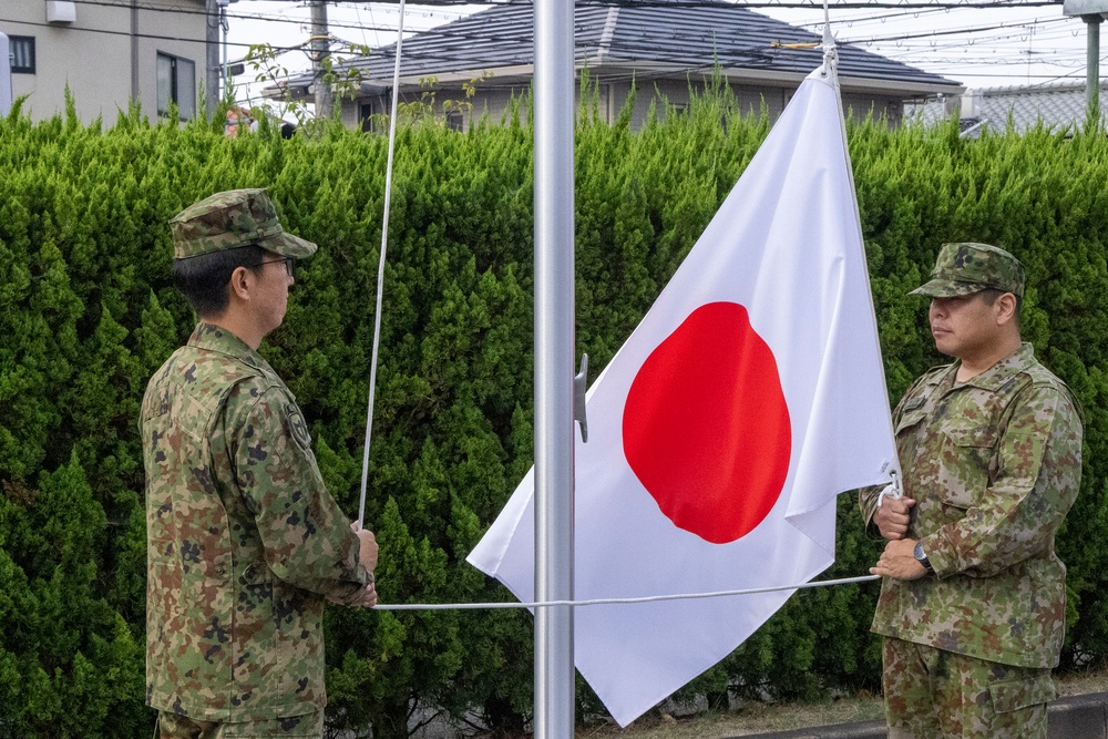 Yama Sakura 89 Ceremonial Flag Raising
