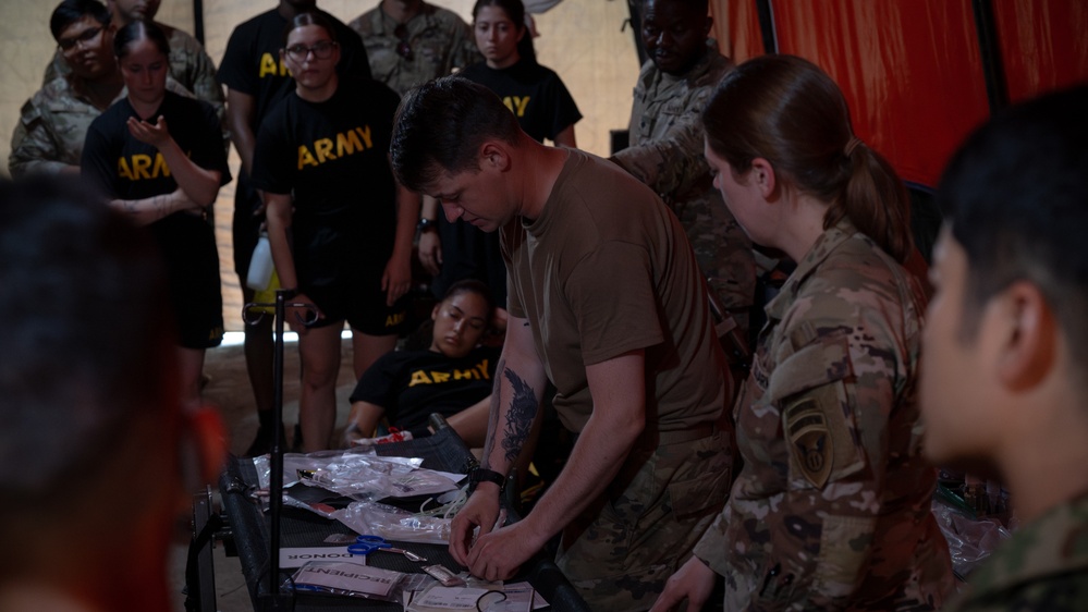 U.S. Army Trains on Blood Transfusion Techniques During Super Garuda Shield