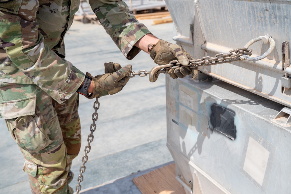 From Cargo to Combat-Ready: 378th ELRS Port Dawgs move mission-essential cargo