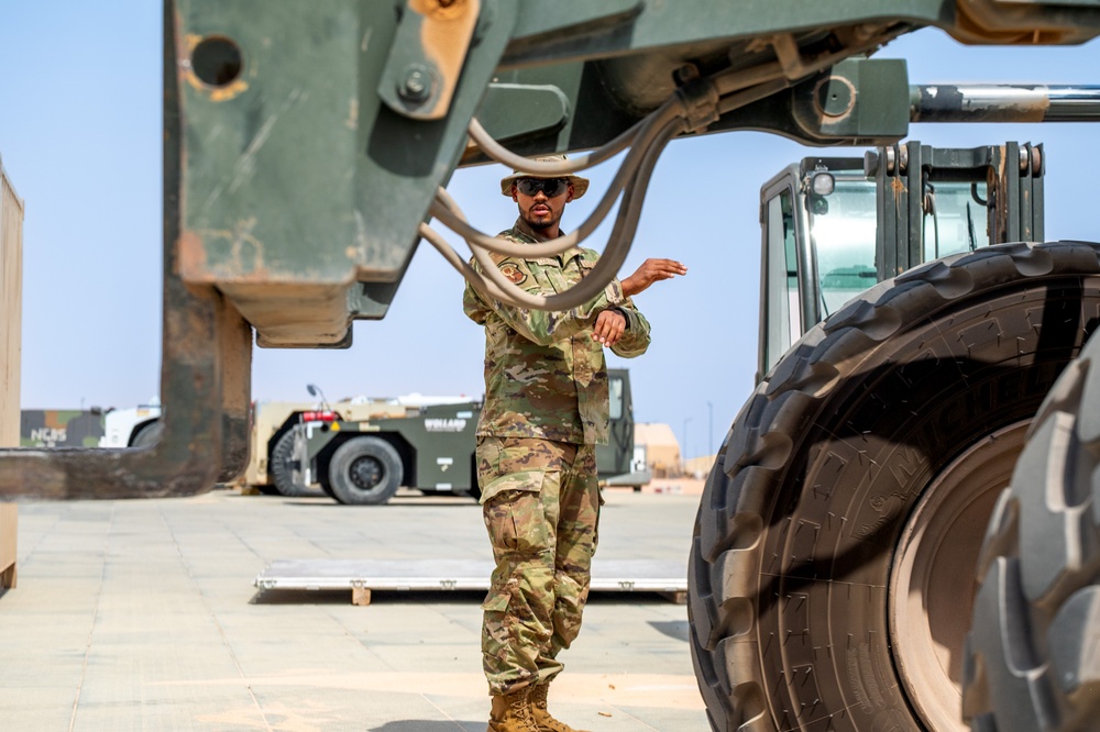 From Cargo to Combat-Ready: 378th ELRS Port Dawgs move mission-essential cargo