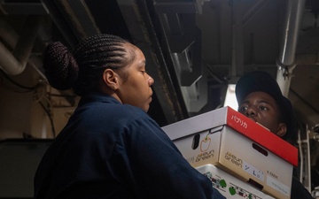 USS America (LHA 6) Conducts Stores Onload