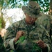 U.S. Army Soldiers create a terrain model prepping for a Jungle Field Training Exercise