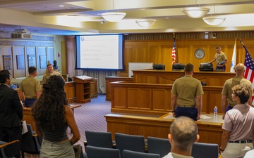 OSS Boston Takes on the Marine Judge Advocate Mock Trial during Marine Week Boston 2025