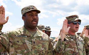 Guard Soldiers Swear in with the United States Marshals Service