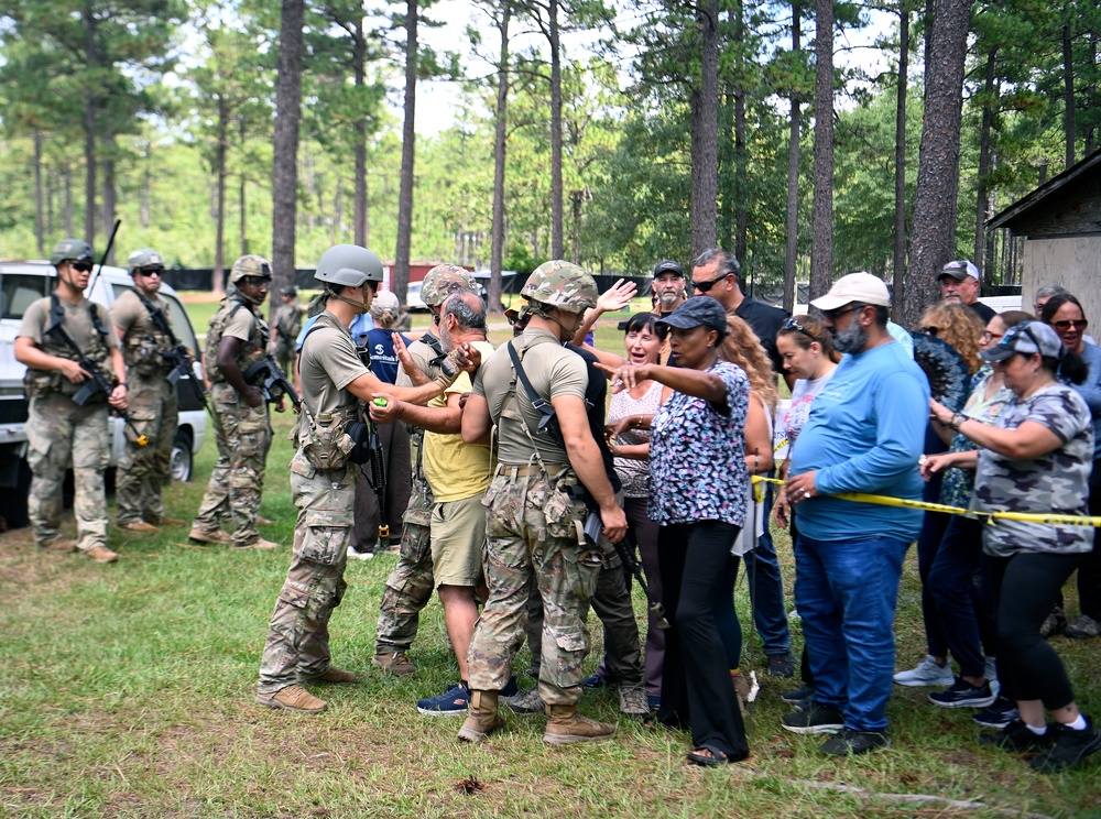 Students Interact with Role Players During Culmination Exercise