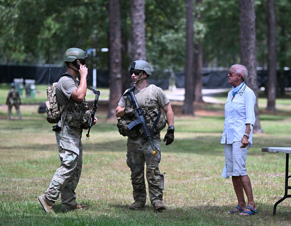 Students Interact with Role Players During Culmination Exercise