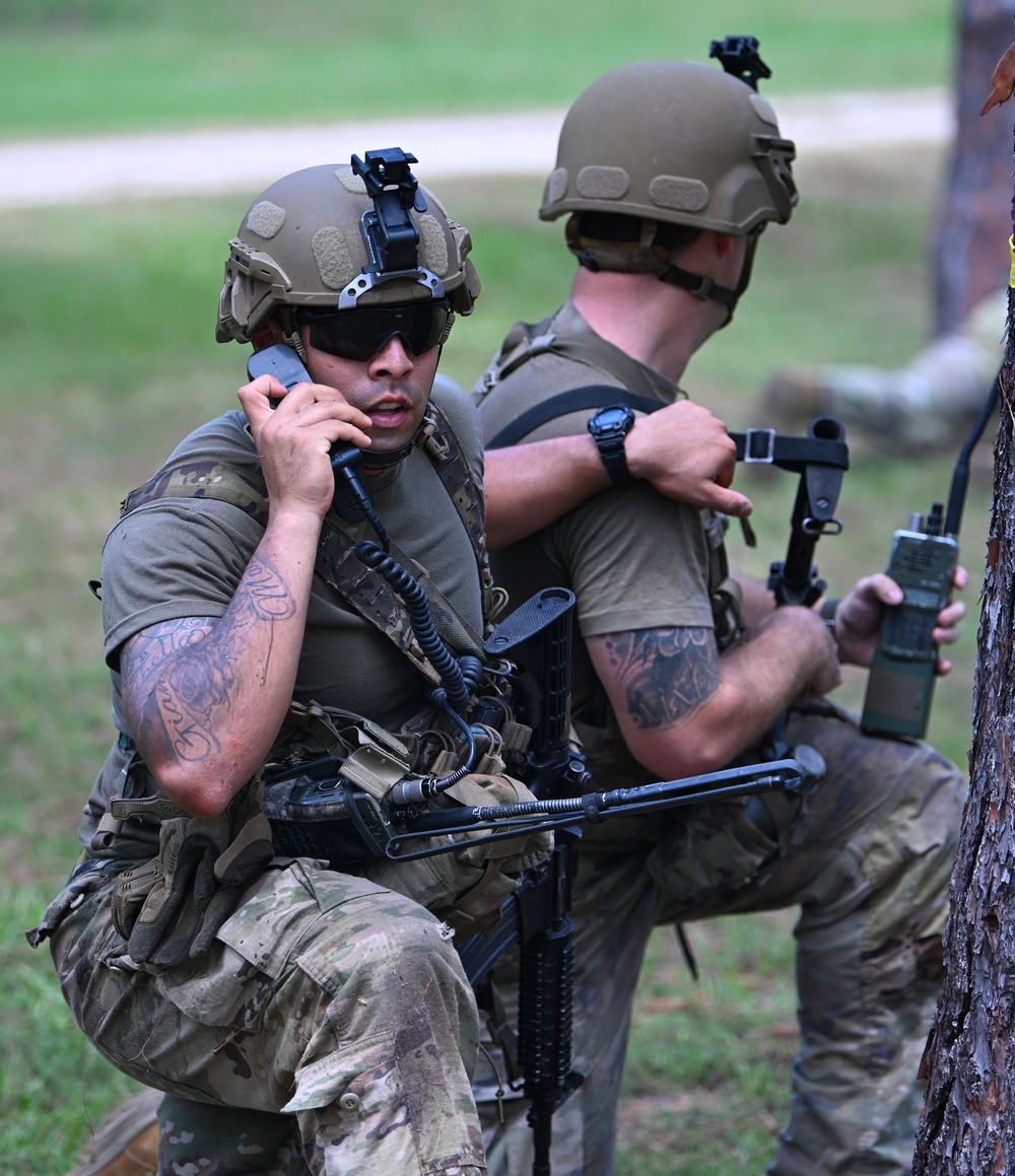 Students Interact with Role Players During Culmination Exercise