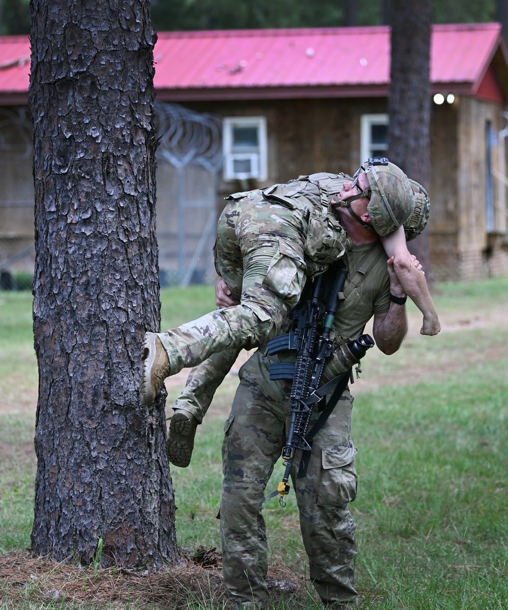 Students Interact with Role Players During Culmination Exercise