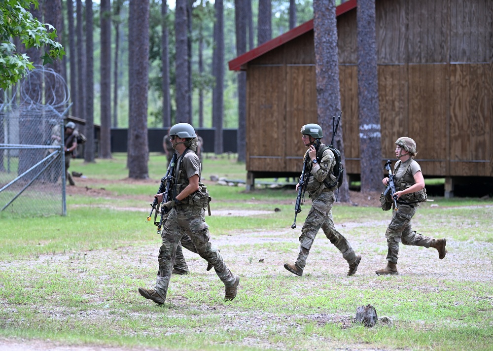 Students Interact with Role Players During Culmination Exercise
