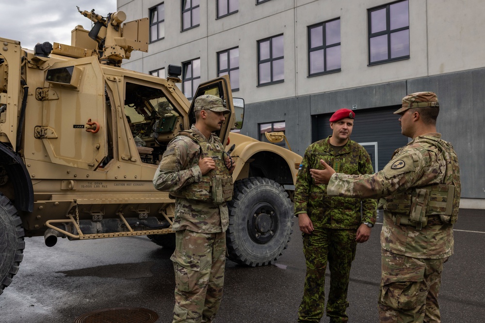 U.S. and Estonian Land Forces demonstrate tactical vehicles during training