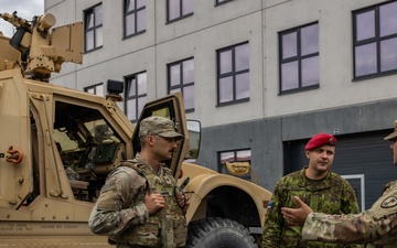 U.S. and Estonian Land Forces demonstrate tactical vehicles during training