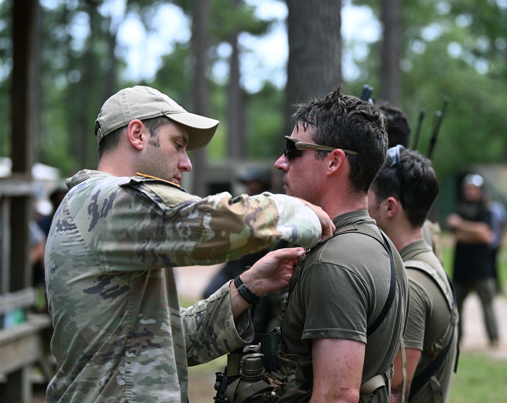 Students Interact with Role Players During Culmination Exercise