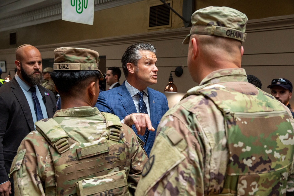 Vice President James Vance and Secretary of Defense Pete Hegseth visit S.C. National Guard Soldiers at Union Station