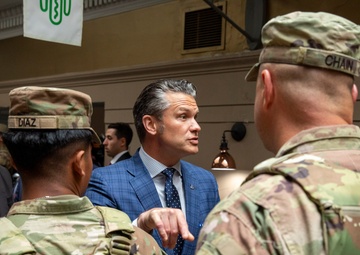 Vice President James Vance and Secretary of Defense Pete Hegseth visit S.C. National Guard Soldiers at Union Station