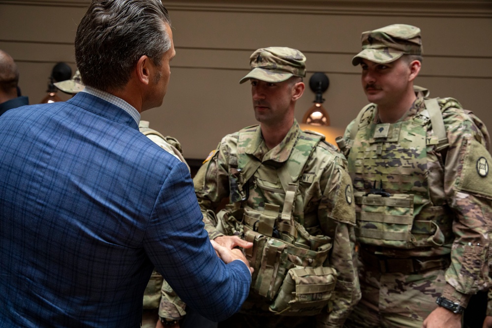 Vice President James Vance and Secretary of Defense Pete Hegseth visit S.C. National Guard Soldiers at Union Station
