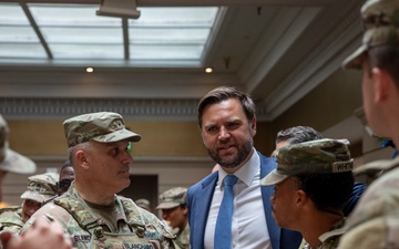 Vice President James Vance and Secretary of Defense Pete Hegseth visit S.C. National Guard Soldiers at Union Station