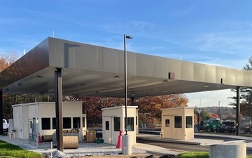 District Commander, Massachusetts Governor, cut ribbon on new Hanscom Gate