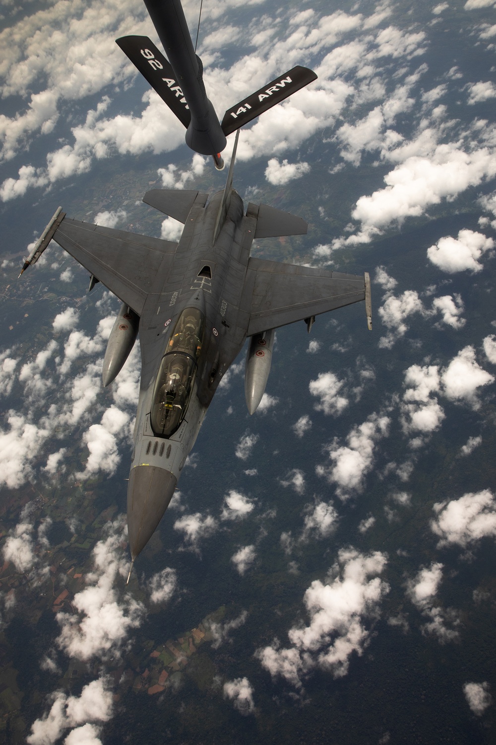 Partnership at Altitude: Washington National Guard KC-135 conducts aerial refueling training with Royal Thai Air Force F-16