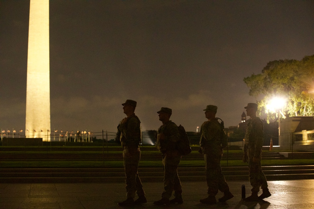 West Virginia National Guard Conducts Night Patrols at the National Mall