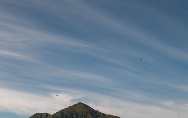 NSWG2 personnel execute a military free fall and CRRC drop during AE25