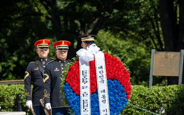 The President of the Republic of Korea Lee Jae Myung Armed Forces Full Honors Wreath-Laying Ceremony