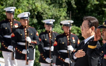 The President of the Republic of Korea Lee Jae Myung Armed Forces Full Honor Arrival Ceremony