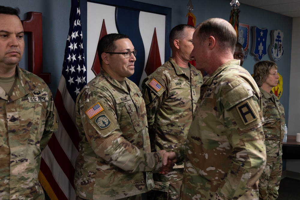 Division West Awards Coins to 181st MFTB
