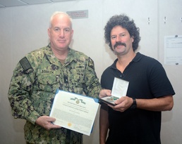 USNS Earl Warren Second Officer Awarded Civilian Service Achievement Medal