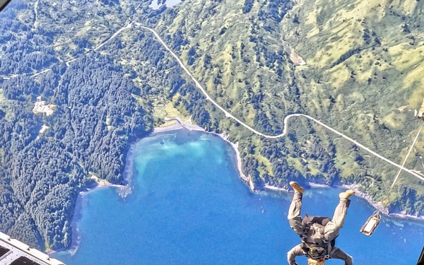NSWG2 personnel execute a military free fall and CRRC drop during AE25