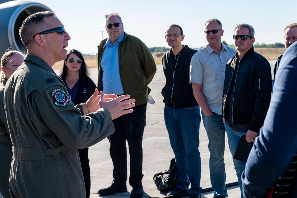 Local leaders fly on KC-135 incentive flight
